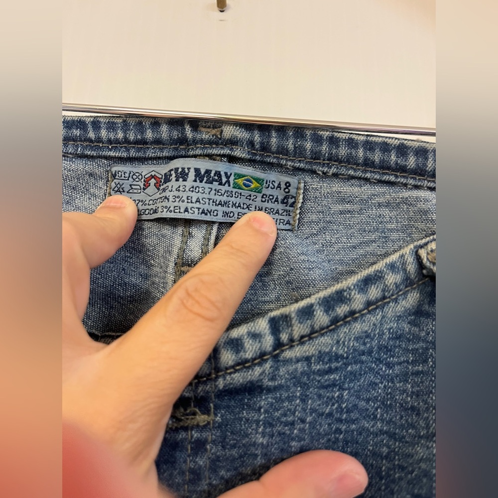 New Max Y2K 2000s Low Rise Flare Jeans – Embroidered Going Out Club Denim Size 8 - Picture 5 of 8
